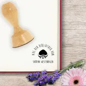 Ex Libris Stempel - Bücherstempel Rund 40mm Motiv Baum / Pfau