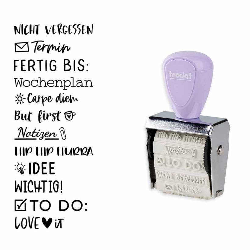 trodat® Creative Mini Stempel + Kissen Set  (Bullet Journal)