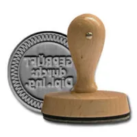 Holzstempel 70 mm rund