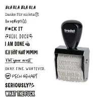 trodat® Creative Mini + Kissen Set - Böse Sprüche (Schwarz)